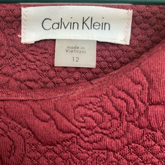 Calvin Klein Embossed floral sheeth dress, size 12, never been worn - Picture 5 of 6